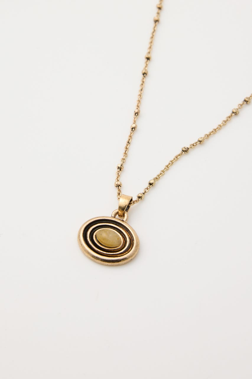 METAL STONE SET ネックレス GLD FREE