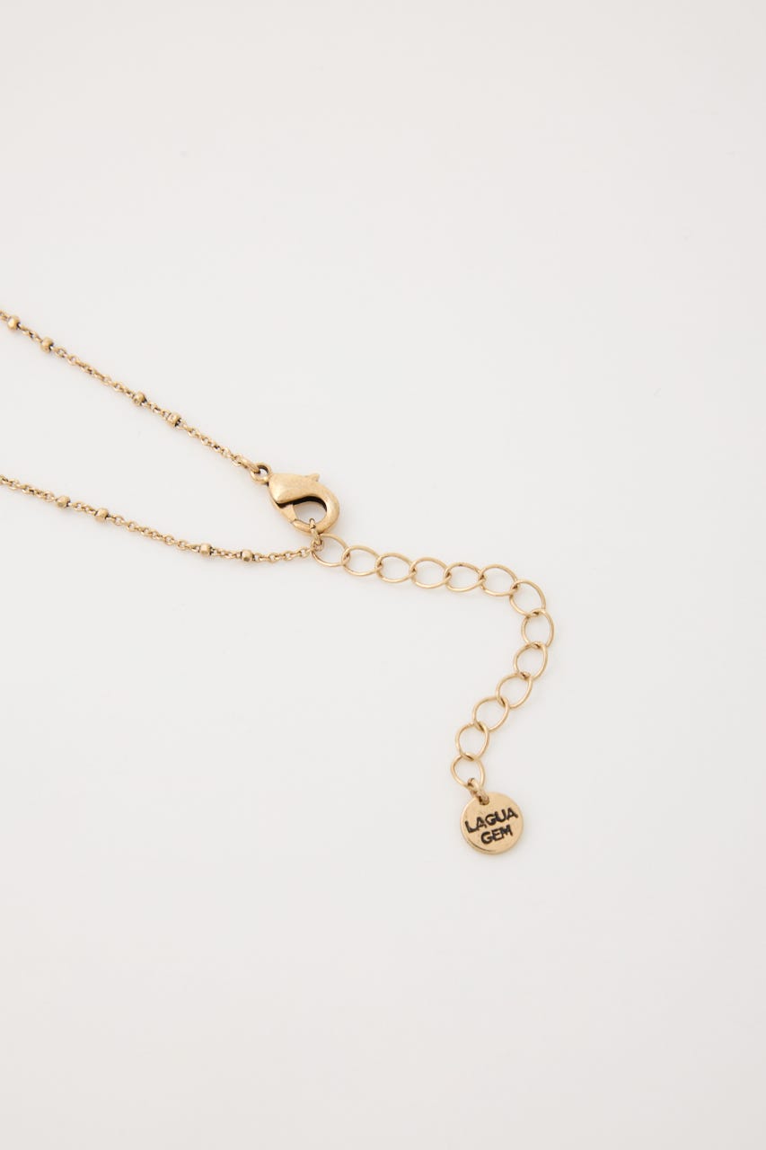METAL STONE SET ネックレス GLD FREE