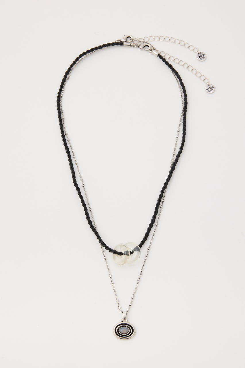 METAL STONE SET ネックレス SLV FREE