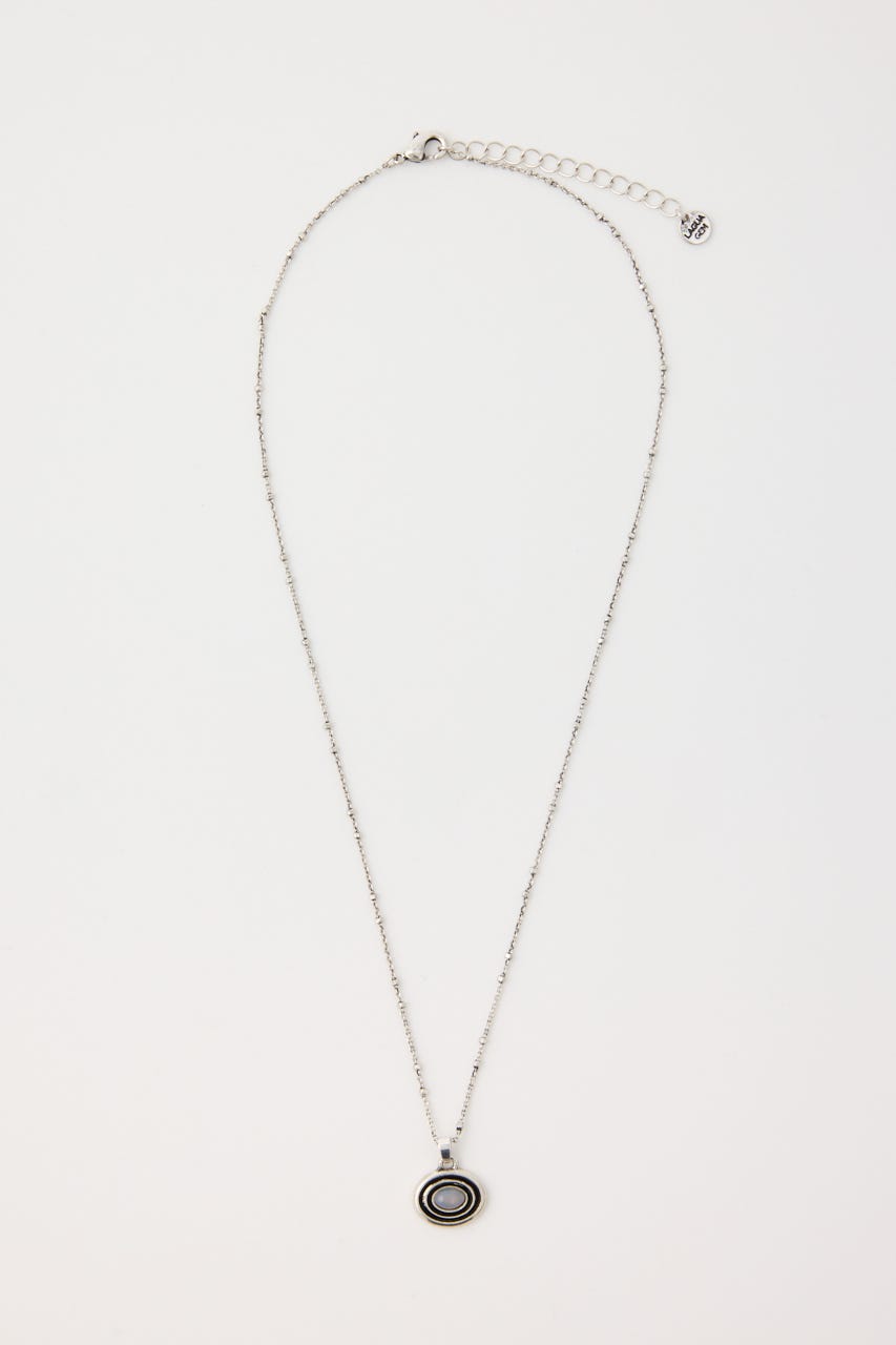 METAL STONE SET ネックレス SLV FREE