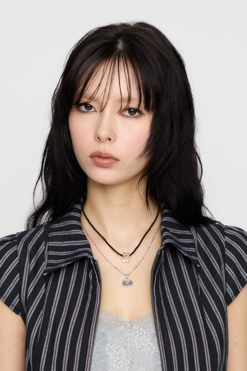 METAL STONE SET ネックレス SLV FREE