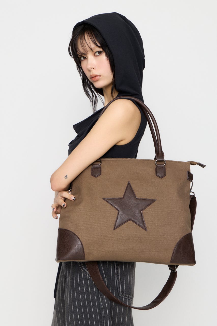 STAR CANVAS バッグ BRN FREE