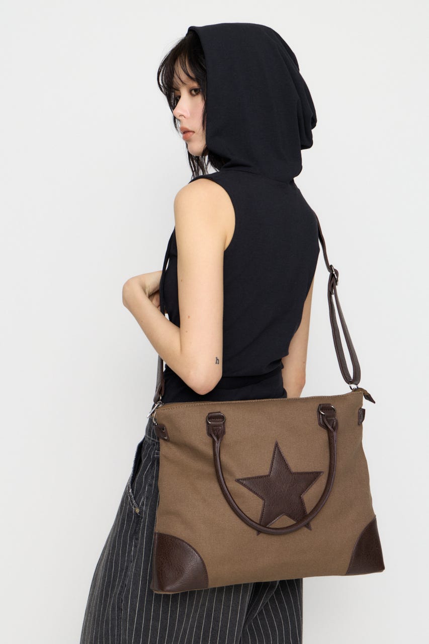 STAR CANVAS バッグ BRN FREE