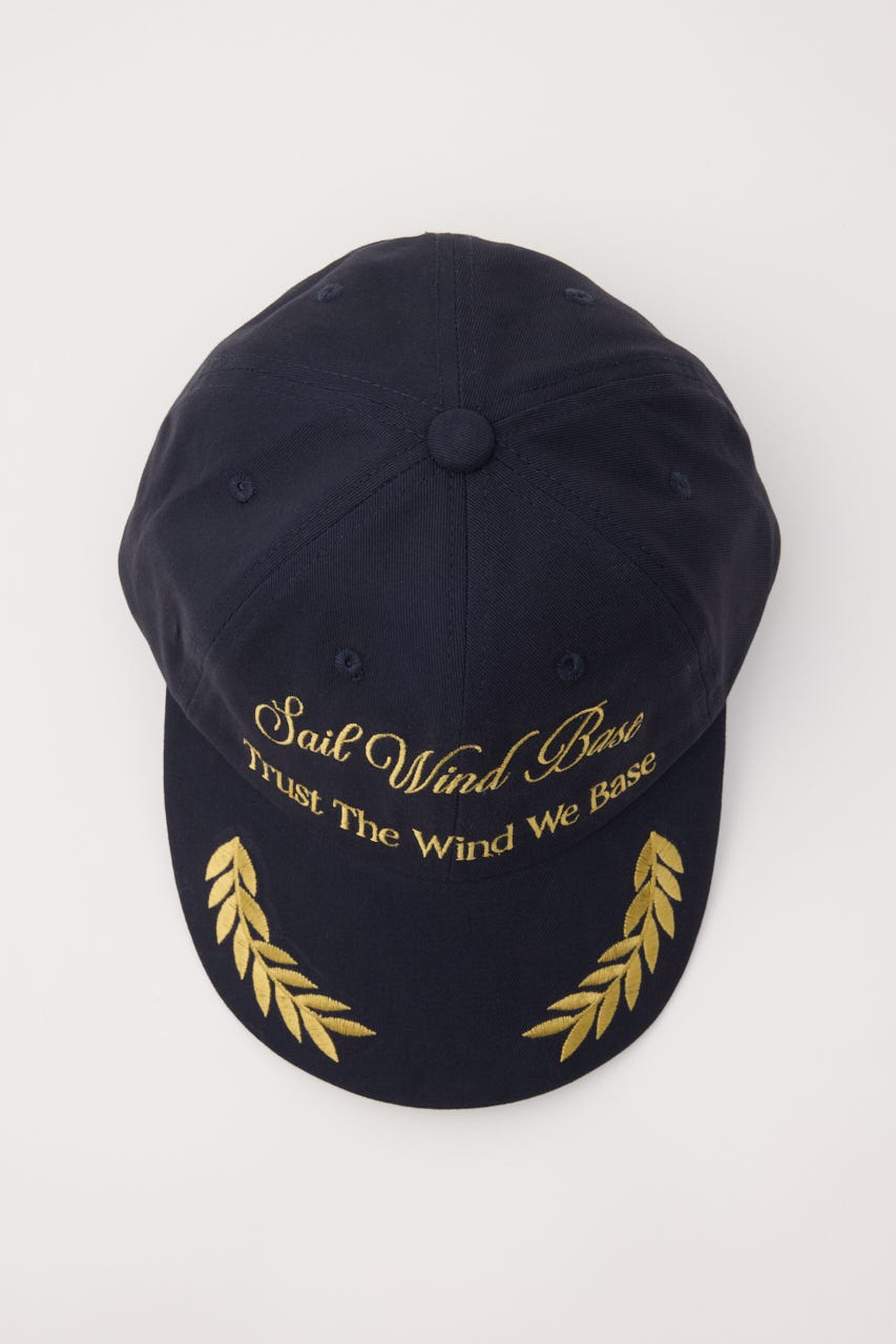 LETTERING LEAF キャップ NVY FREE