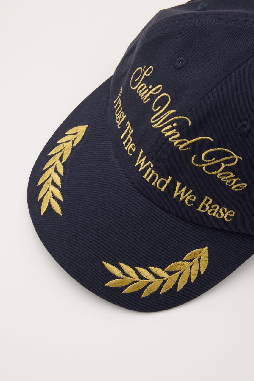 LETTERING LEAF キャップ NVY FREE