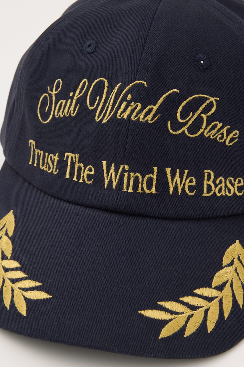 LETTERING LEAF キャップ NVY FREE