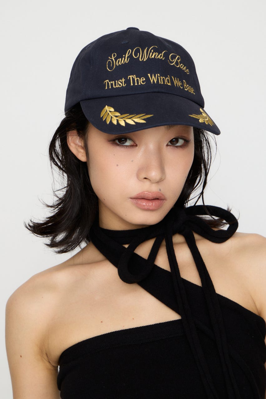 【SET PRICE対象】LETTERING LEAF キャップ NVY FREE