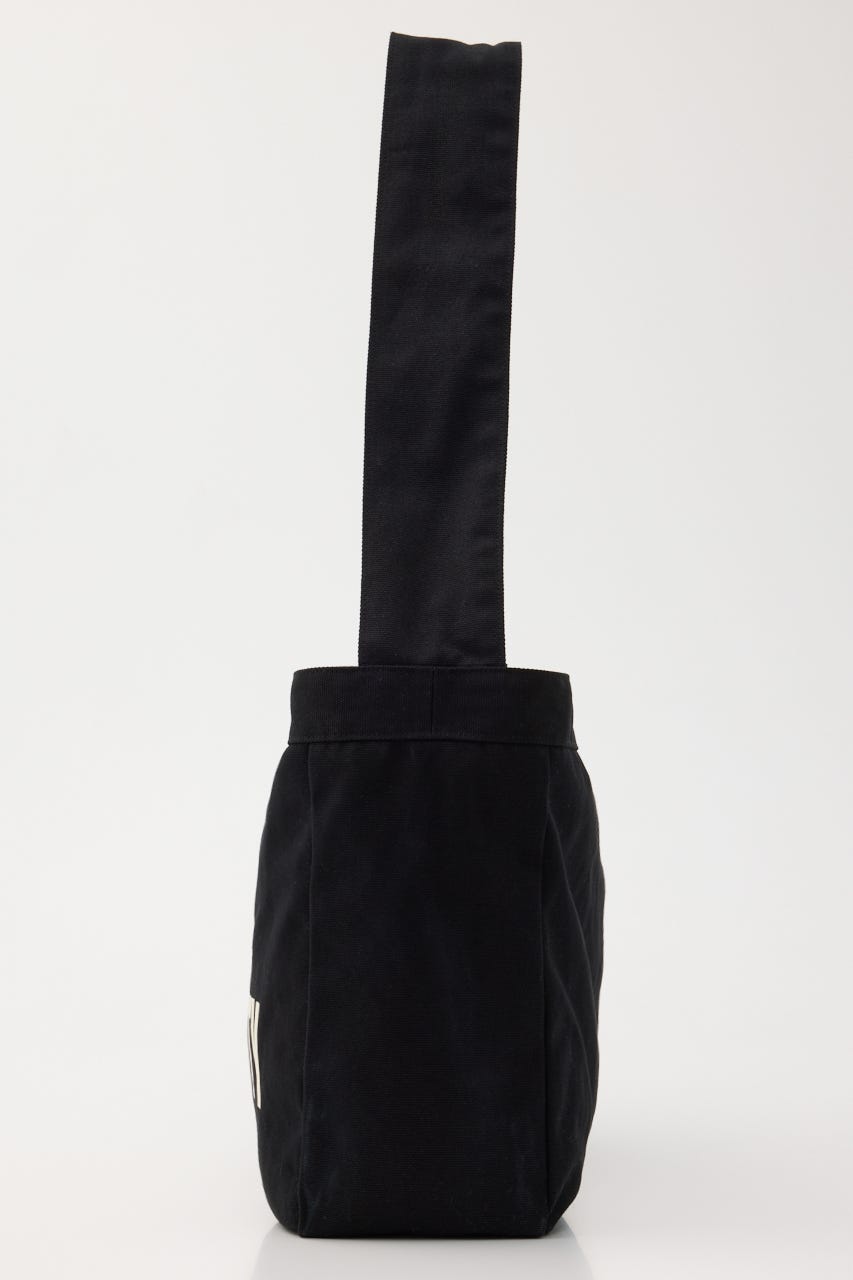 LETTERING COTTON BIG バッグ BLK FREE