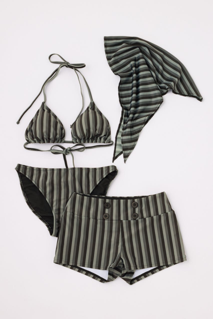 STRIPE SET ビキニ BLK FREE