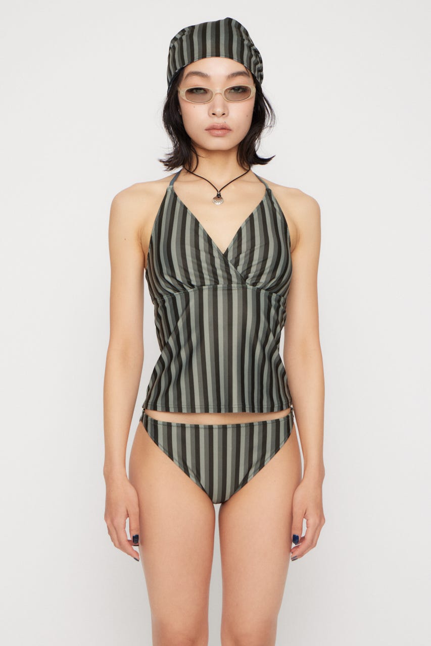 STRIPE SET タンキニ BLK FREE