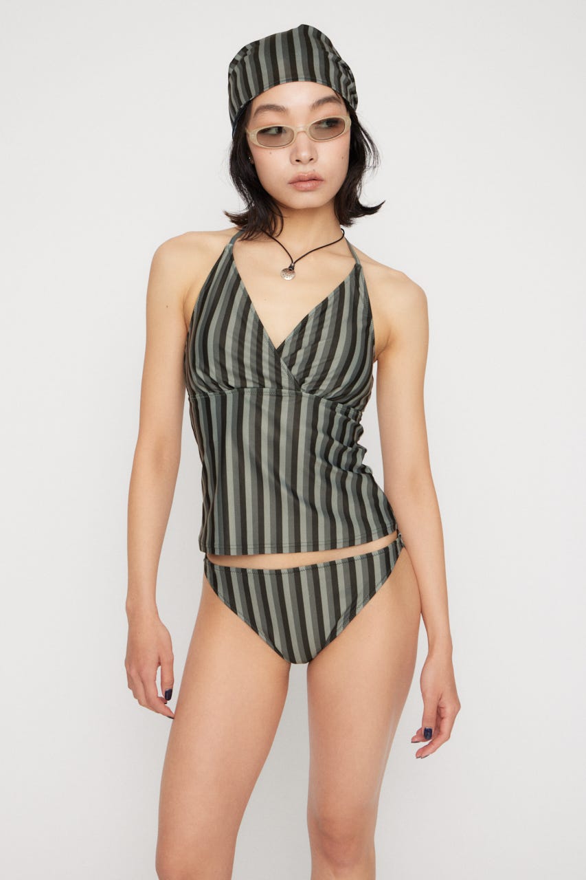 STRIPE SET タンキニ BLK FREE