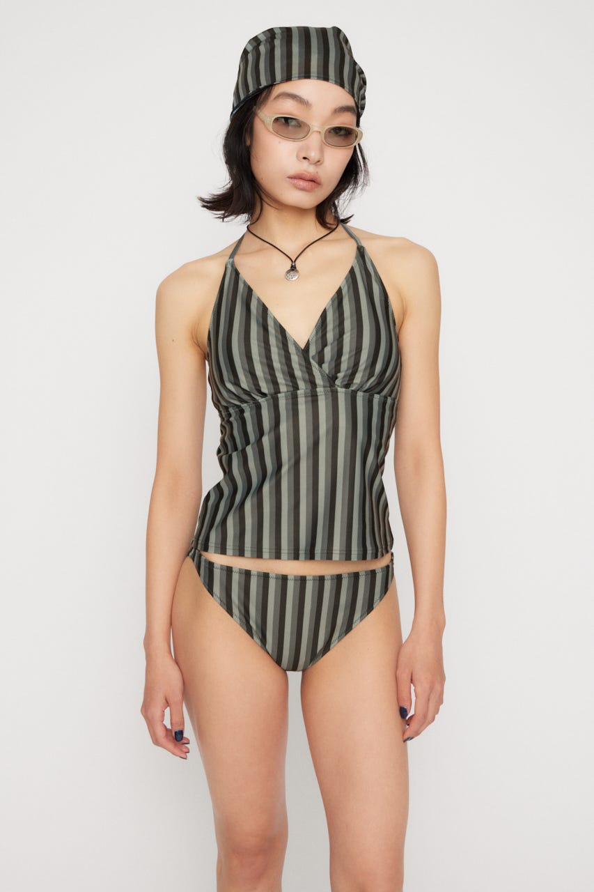 STRIPE SET タンキニ BLK FREE