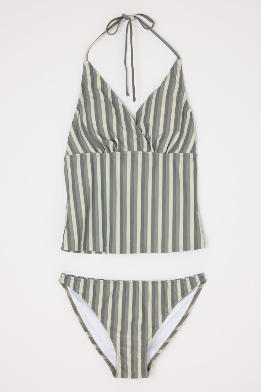 STRIPE SET タンキニ GRY FREE
