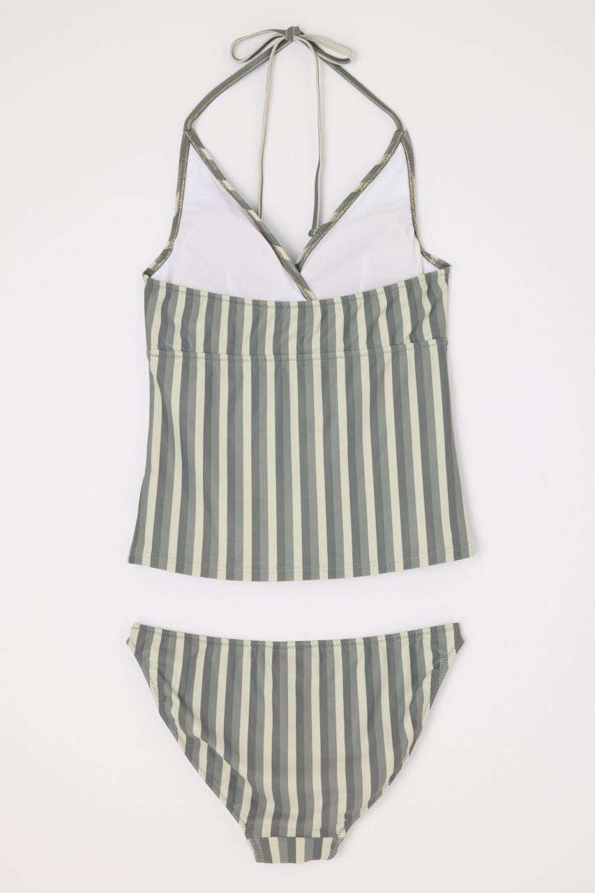 STRIPE SET タンキニ GRY FREE