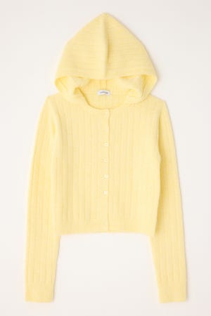 CROPPED HOODIE KNIT カーディガン