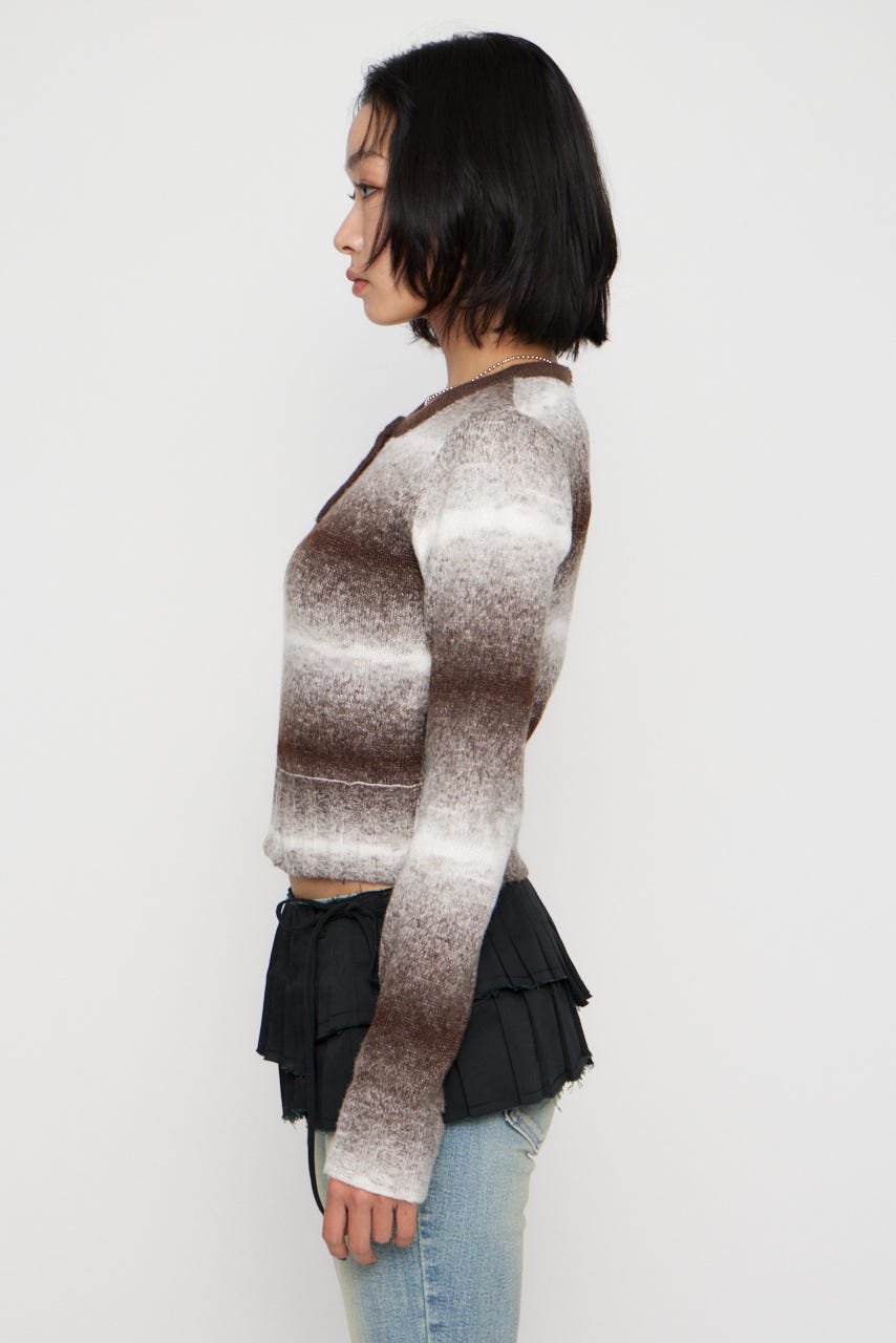 GRADATION COMPACT KNIT トップス BRN FREE