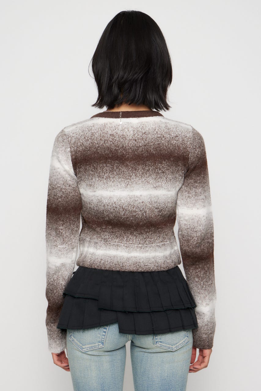 GRADATION COMPACT KNIT トップス BRN FREE