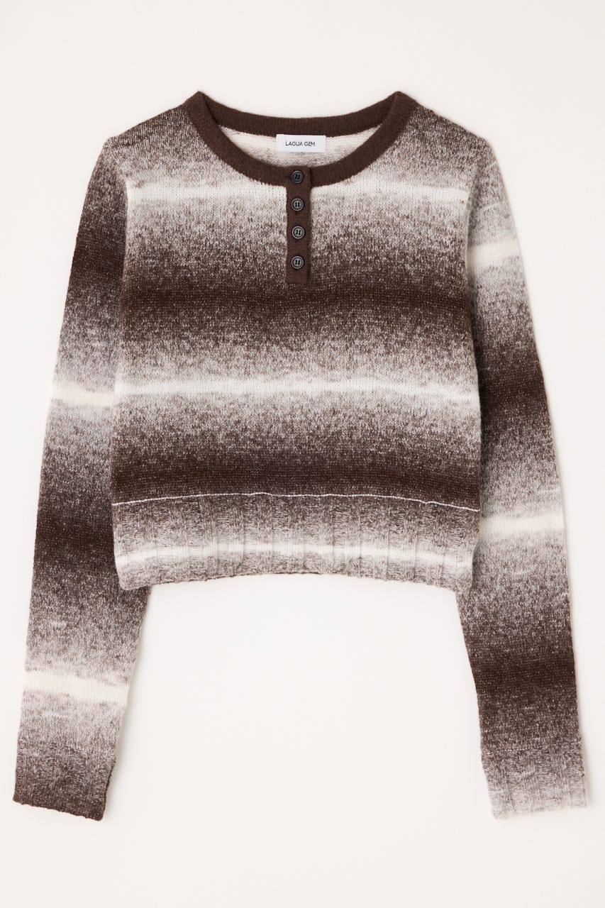 GRADATION COMPACT KNIT トップス BRN FREE