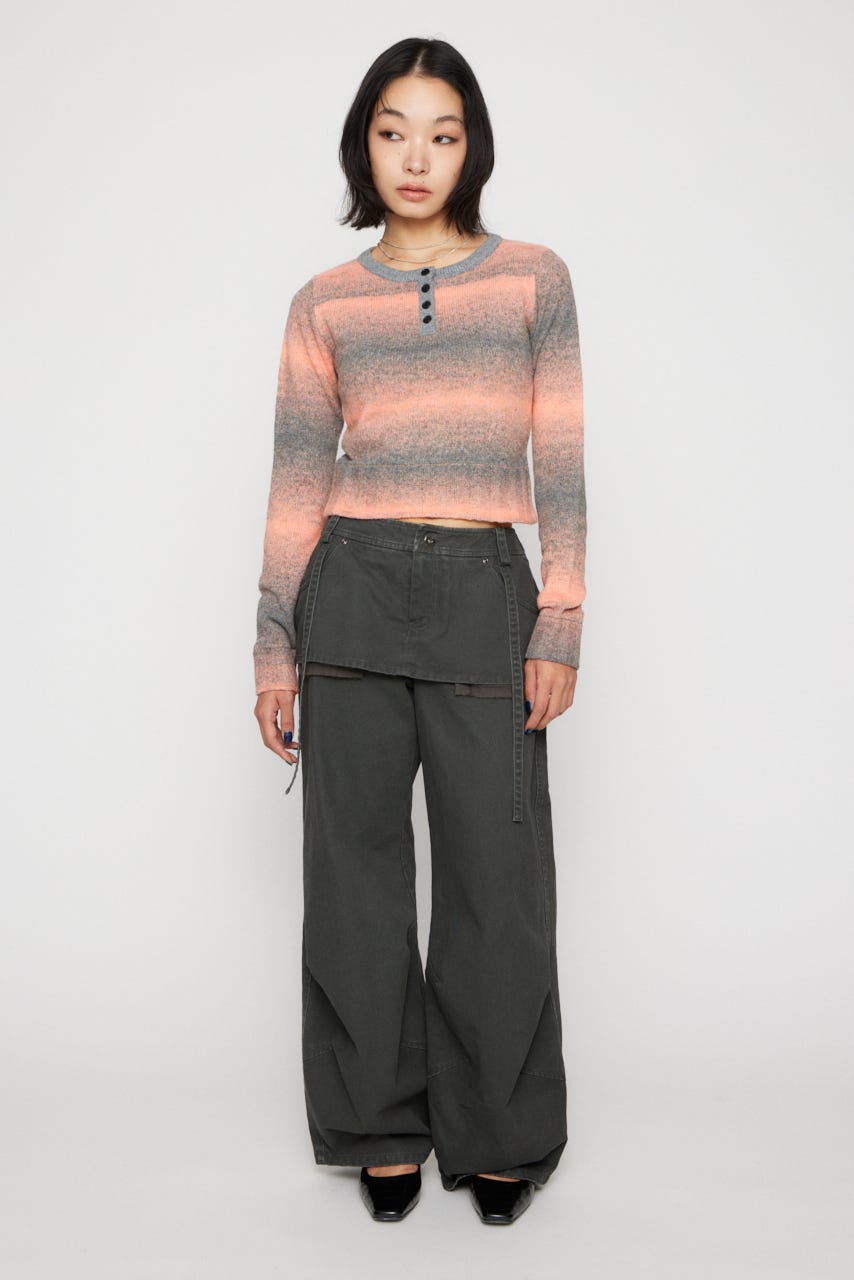 GRADATION COMPACT KNIT トップス PNK FREE