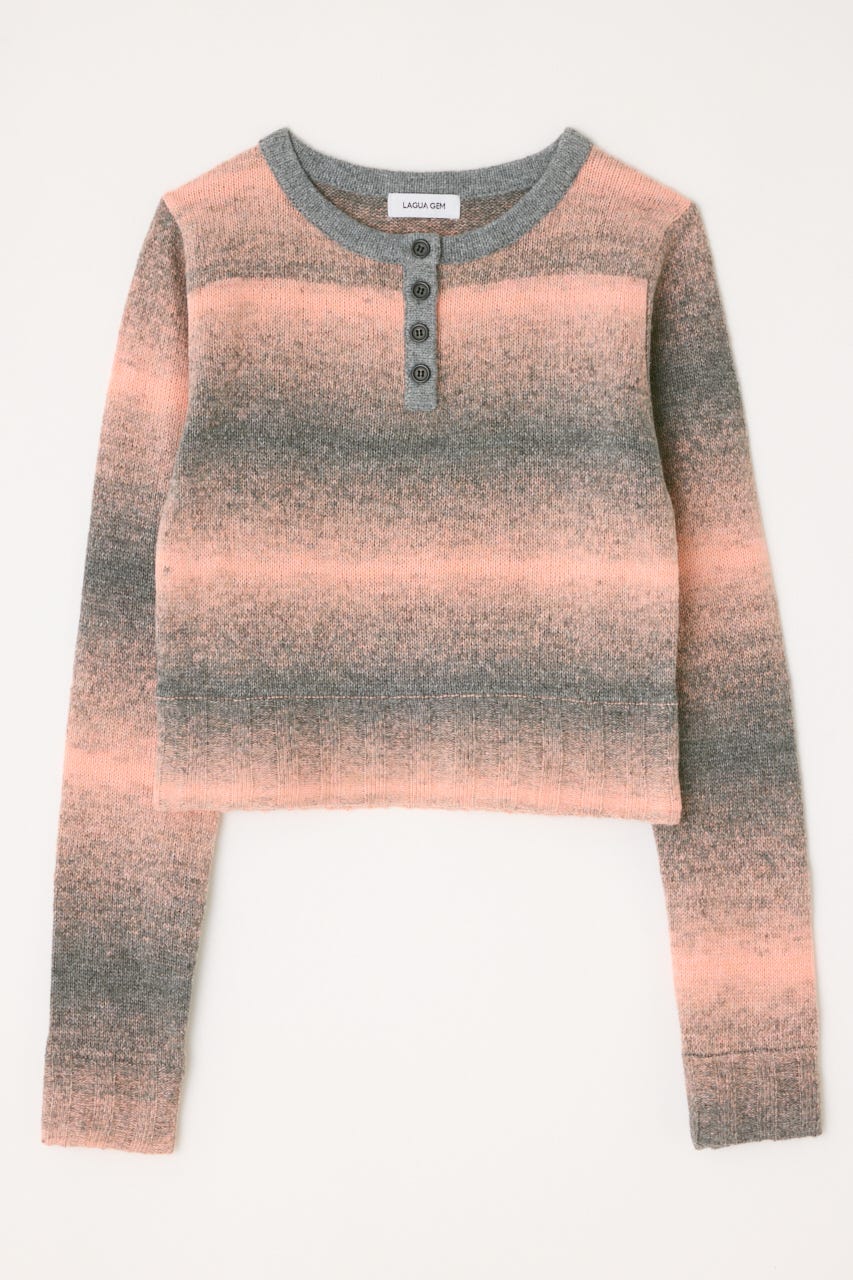 GRADATION COMPACT KNIT トップス PNK FREE