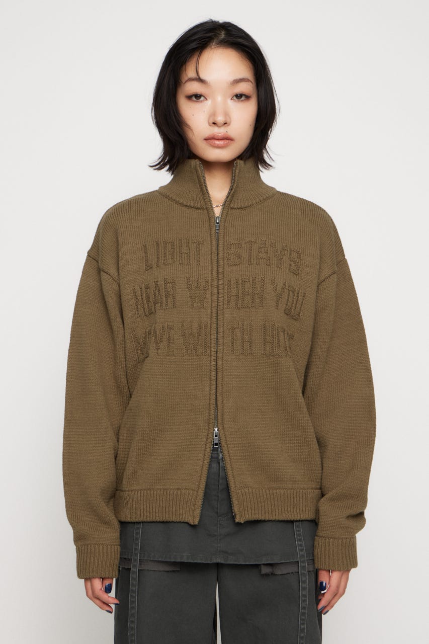 LAGUA GEM | BUMPY LETTER ZIP ニット (ニット ) |SHEL'TTER WEBSTORE