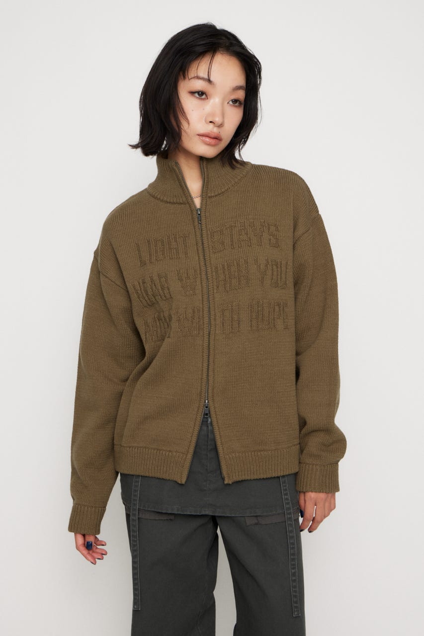 LAGUA GEM | BUMPY LETTER ZIP ニット (ニット ) |SHEL'TTER WEBSTORE