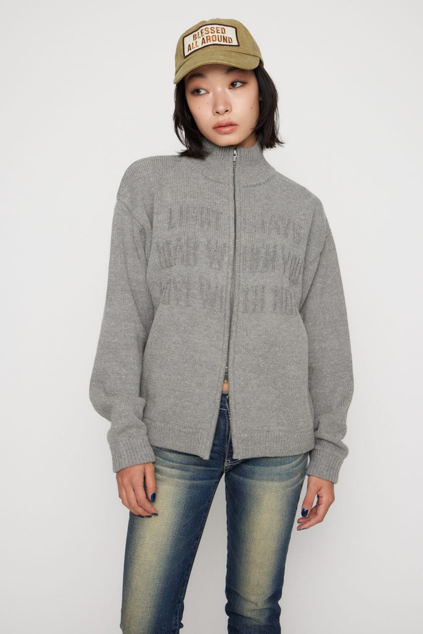 LAGUA GEM | BUMPY LETTER ZIP ニット (ニット ) |SHEL'TTER WEBSTORE