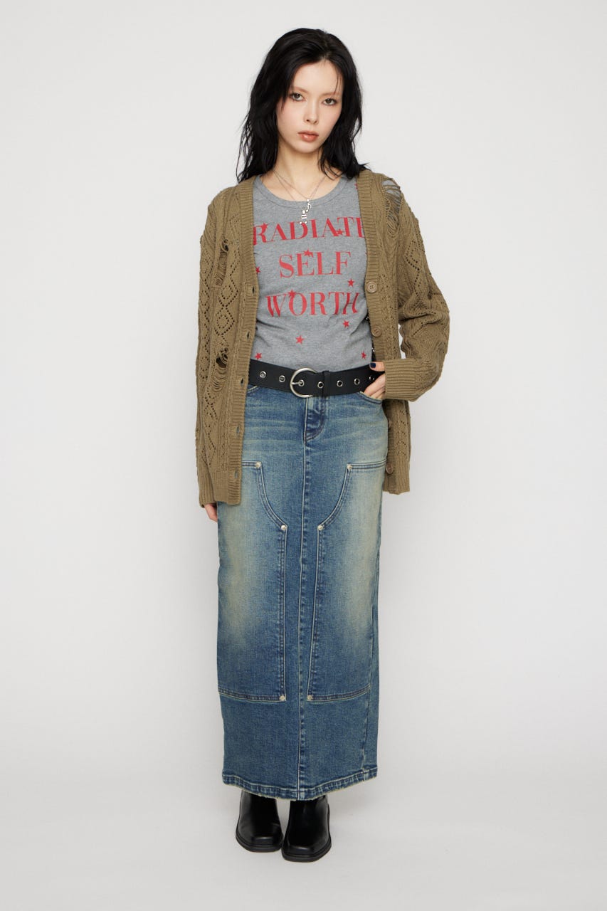 LOW GAUGE  CRASH OVER カーディガン BEG FREE