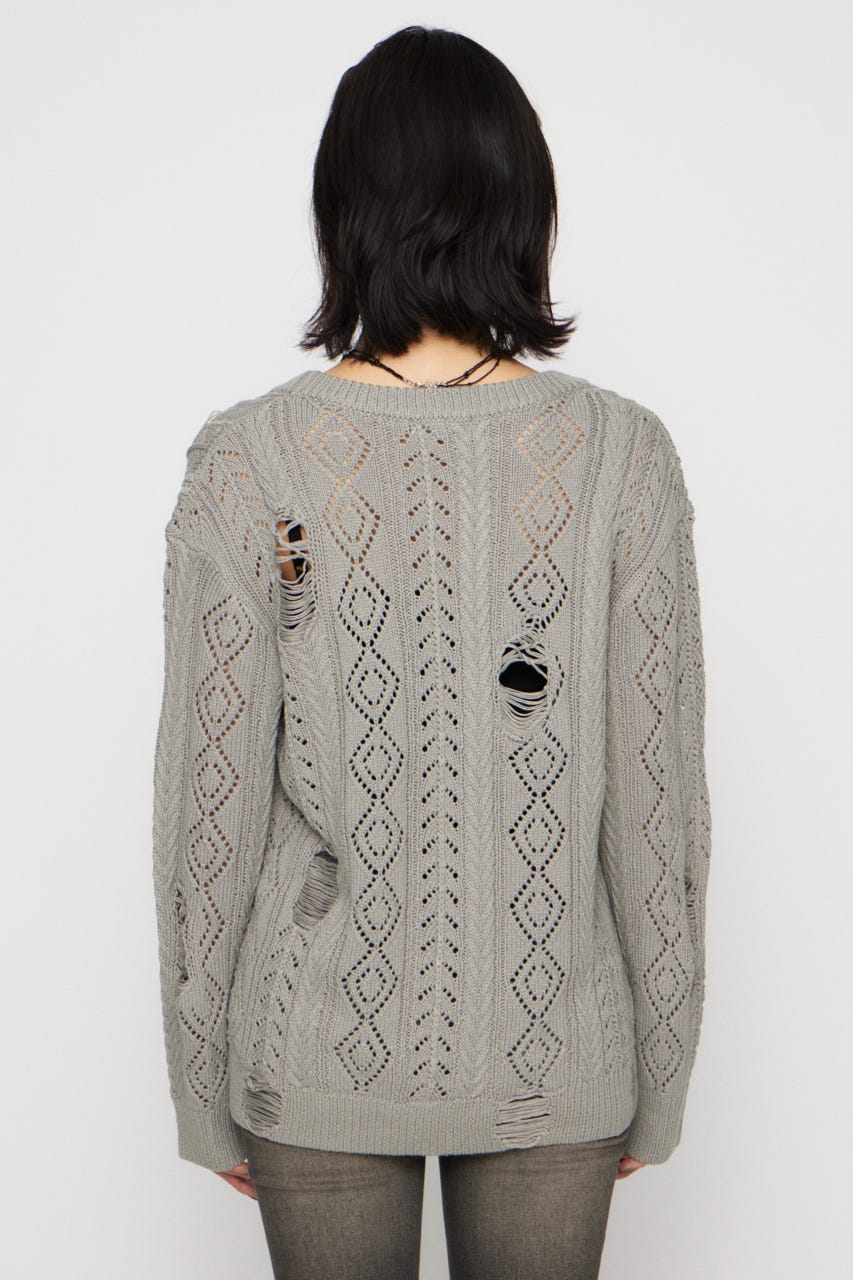 LOW GAUGE  CRASH OVER カーディガン GRY FREE