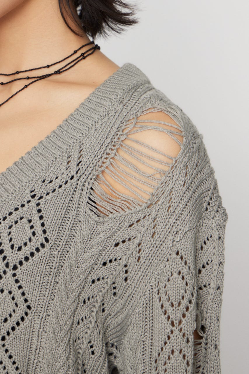 LOW GAUGE  CRASH OVER カーディガン GRY FREE