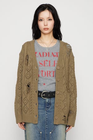 LOW GAUGE  CRASH OVER カーディガン