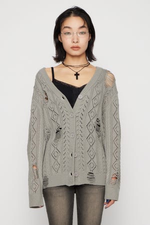 LOW GAUGE  CRASH OVER カーディガン