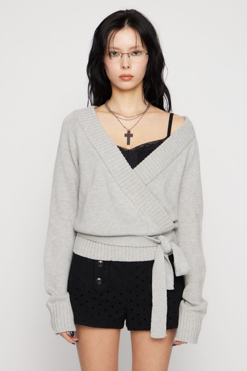 CACHECOEUR LIKE KNIT トップス GRY FREE