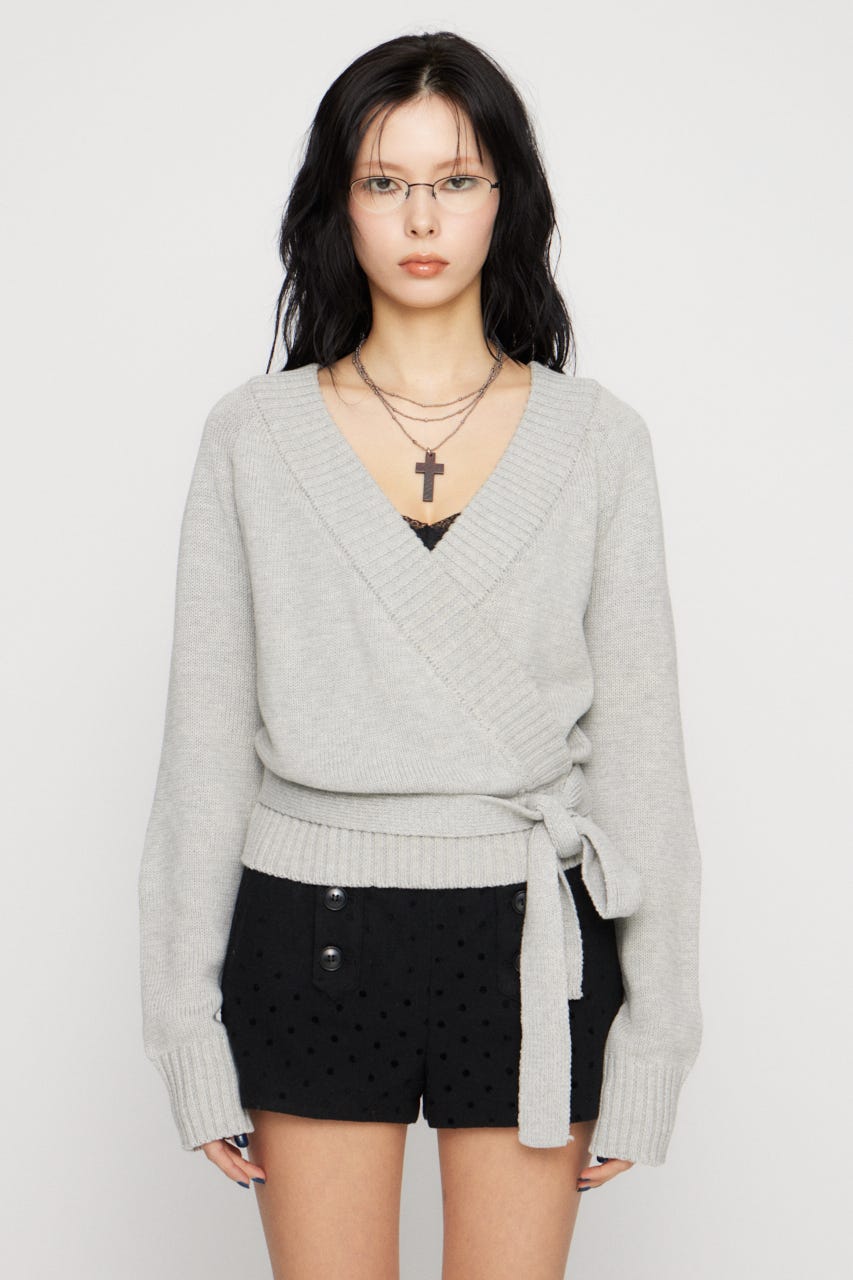 CACHECOEUR LIKE KNIT トップス GRY FREE
