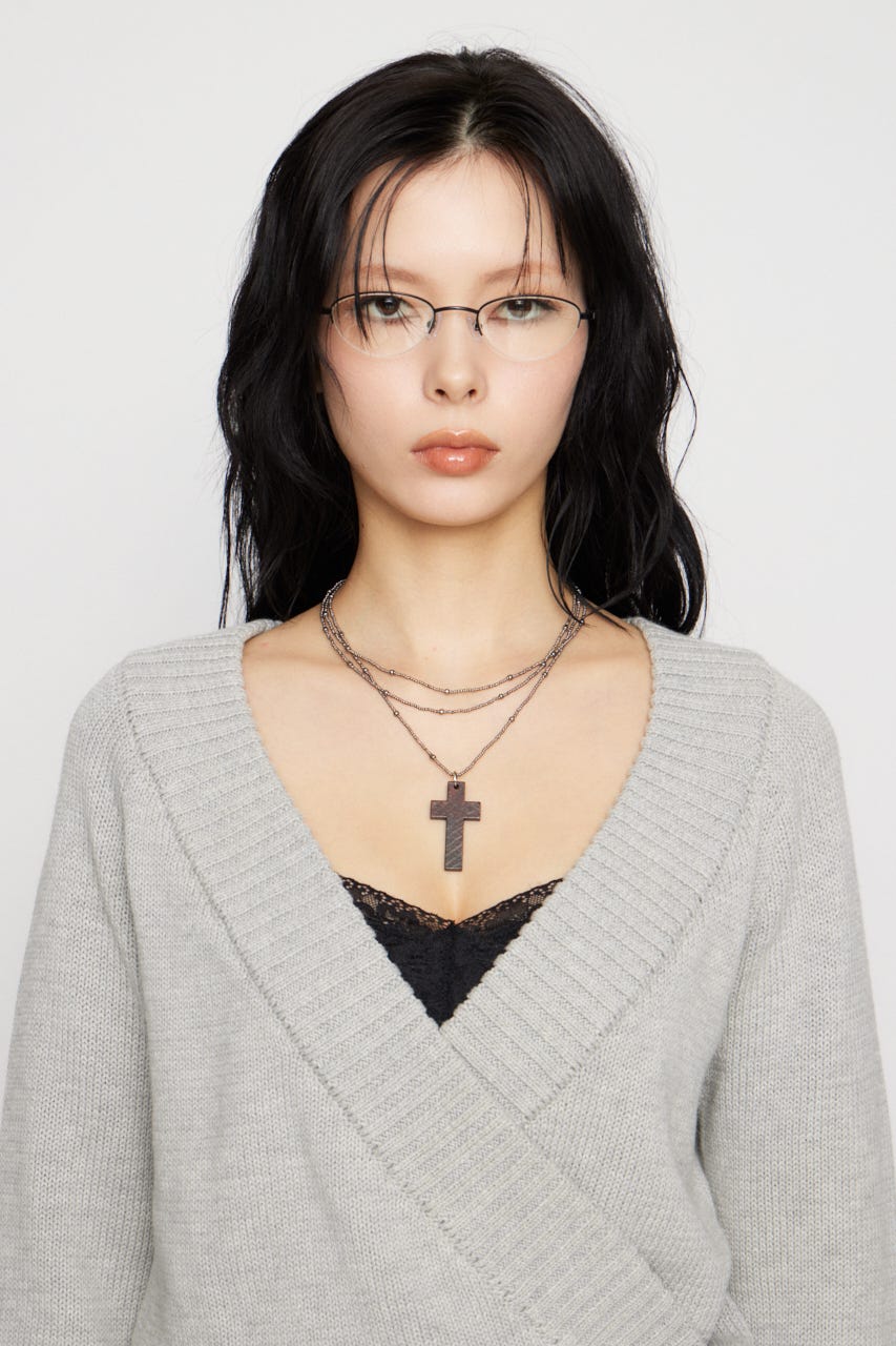 CACHECOEUR LIKE KNIT トップス GRY FREE