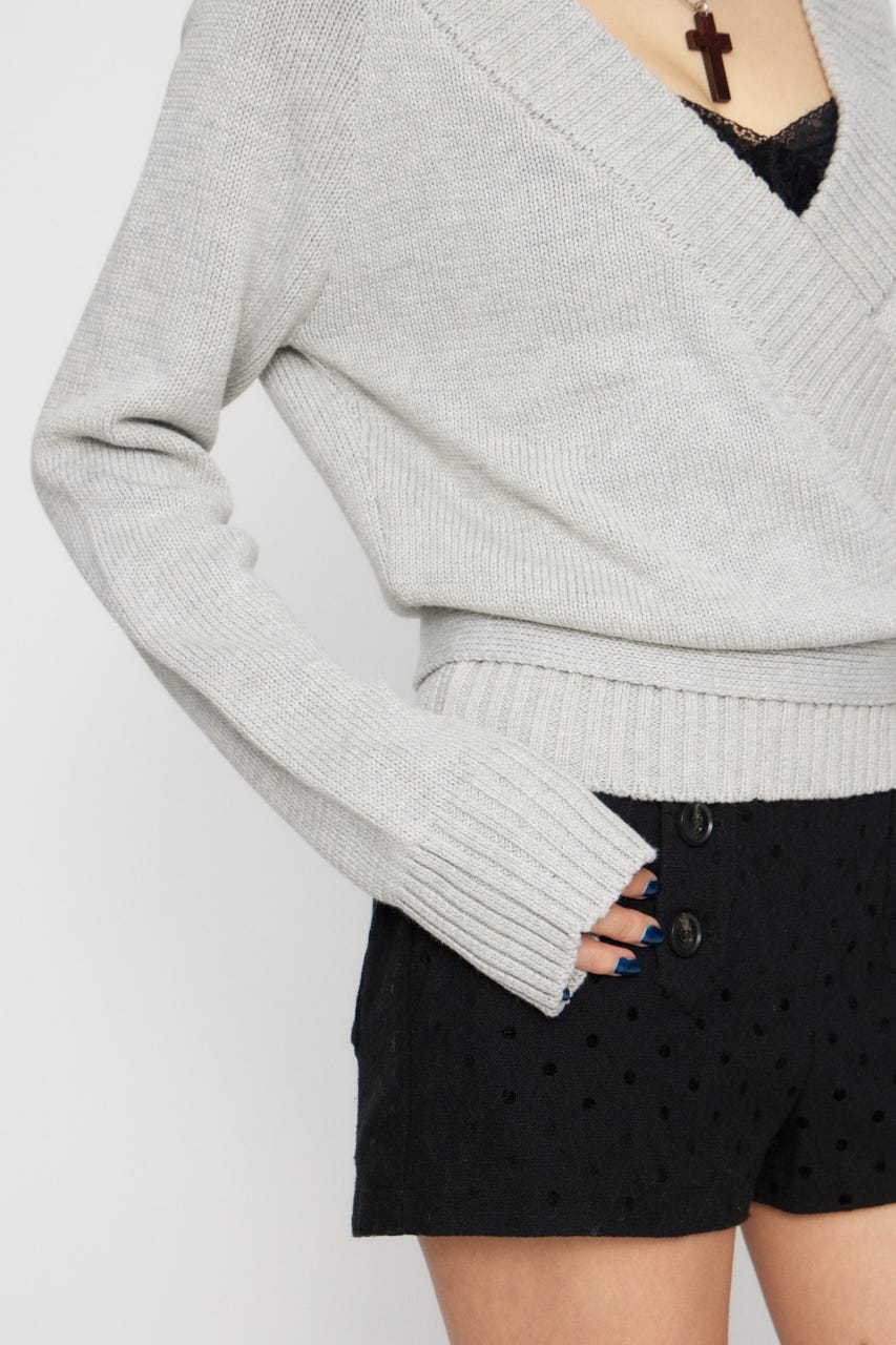 CACHECOEUR LIKE KNIT トップス GRY FREE