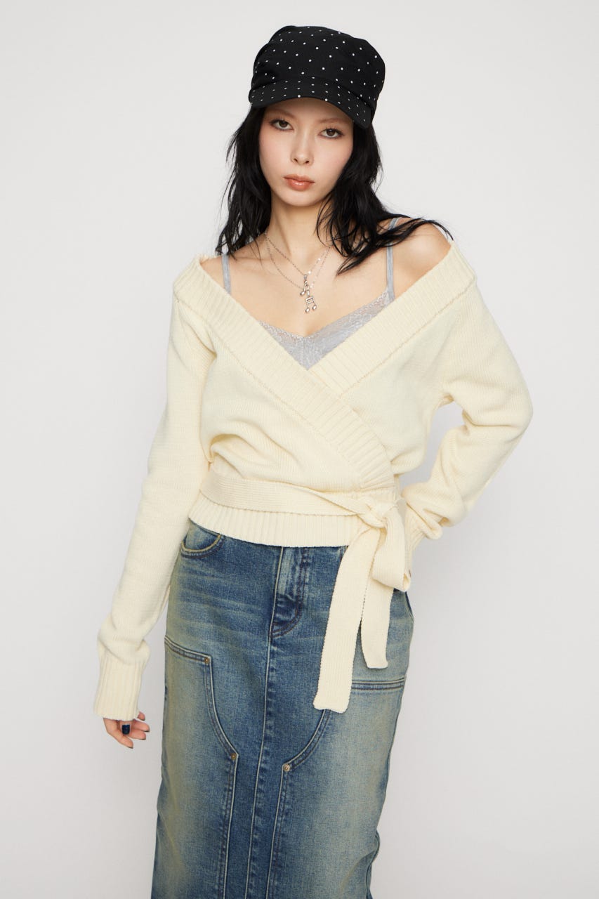 CACHECOEUR LIKE KNIT トップス IVOY FREE