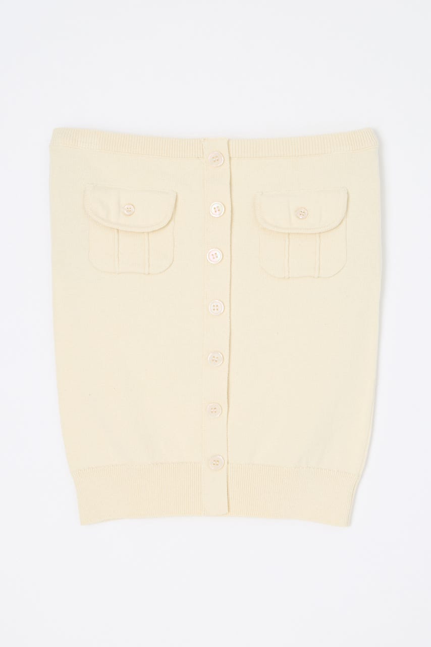 FRONT BUTTON BARE トップス IVOY FREE