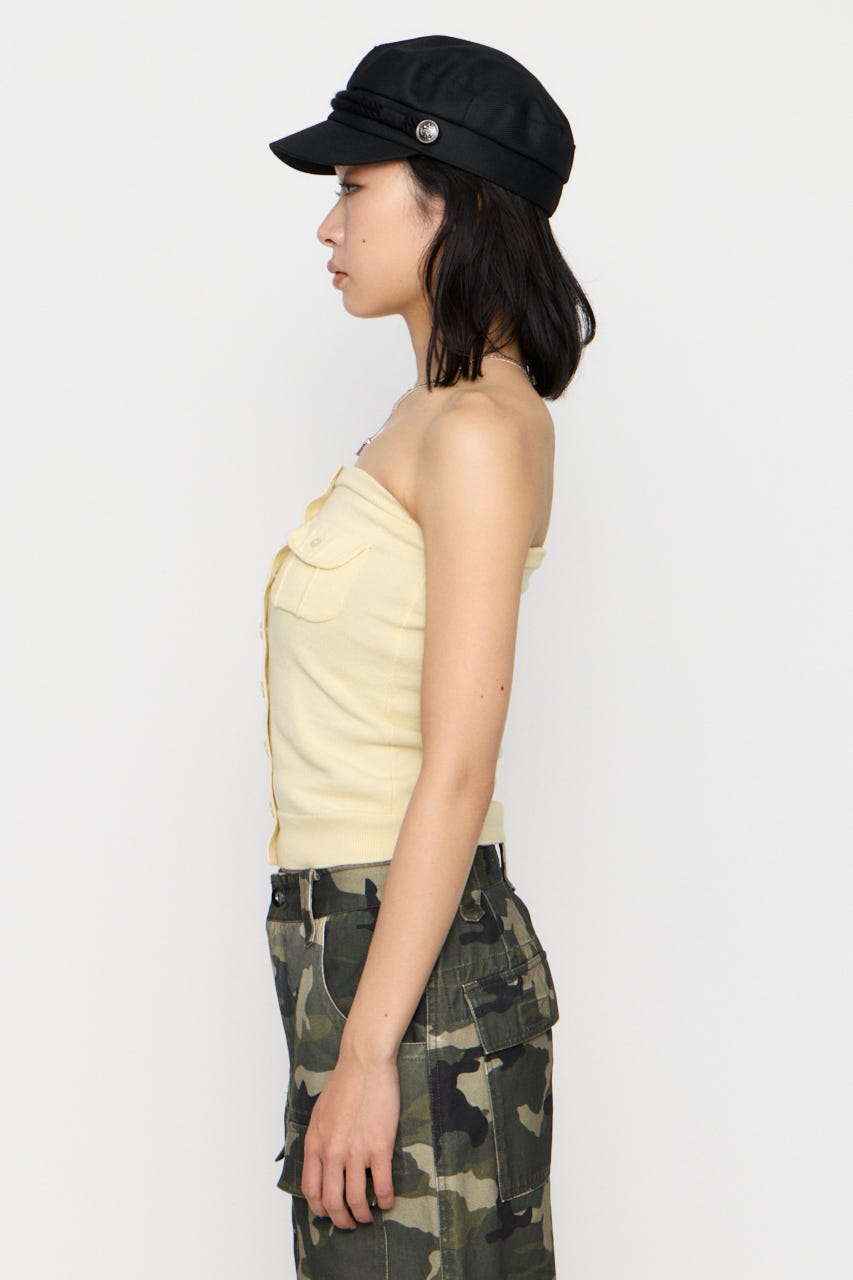 FRONT BUTTON BARE トップス IVOY FREE