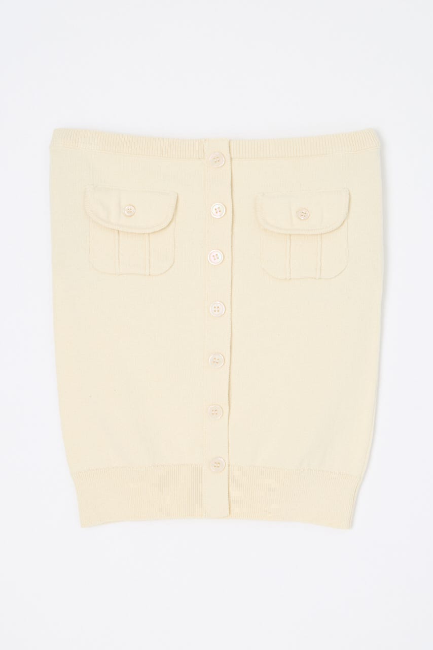 FRONT BUTTON BARE トップス IVOY FREE