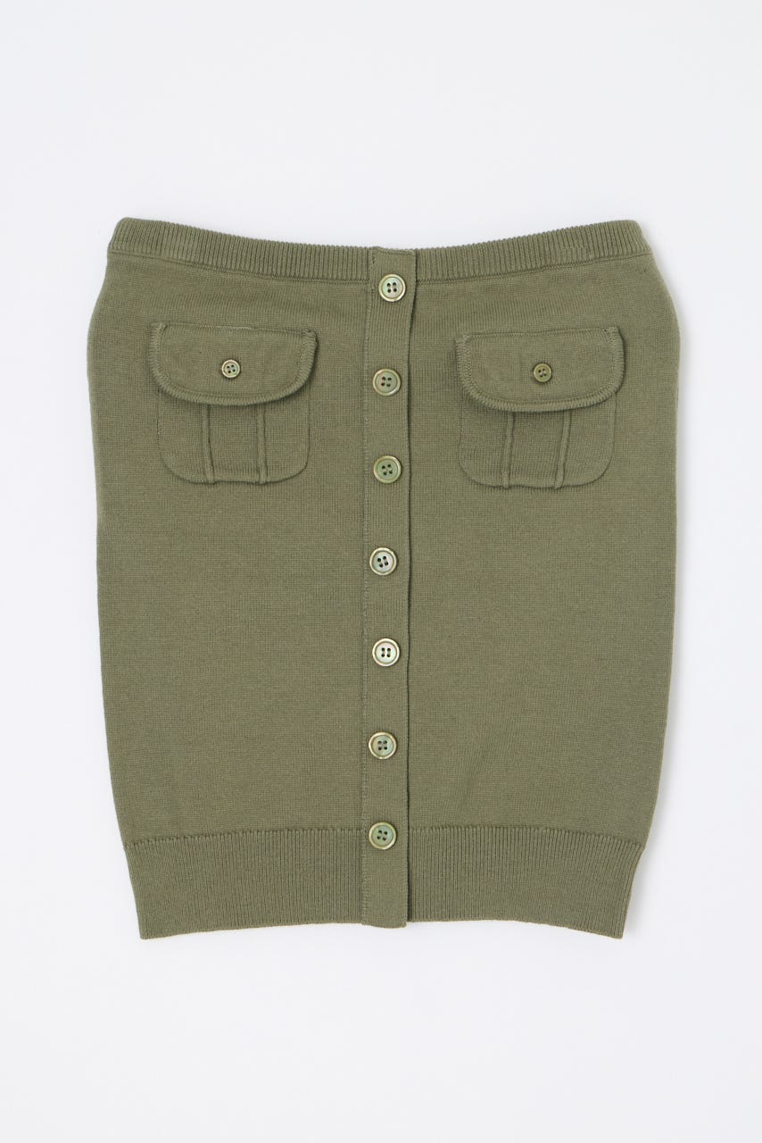 FRONT BUTTON BARE トップス KHA FREE