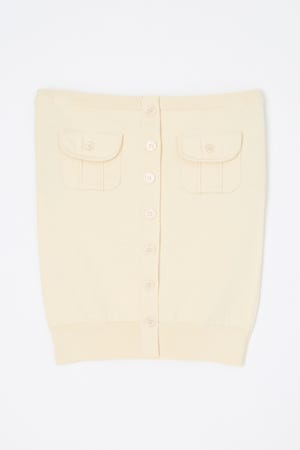 FRONT BUTTON BARE トップス