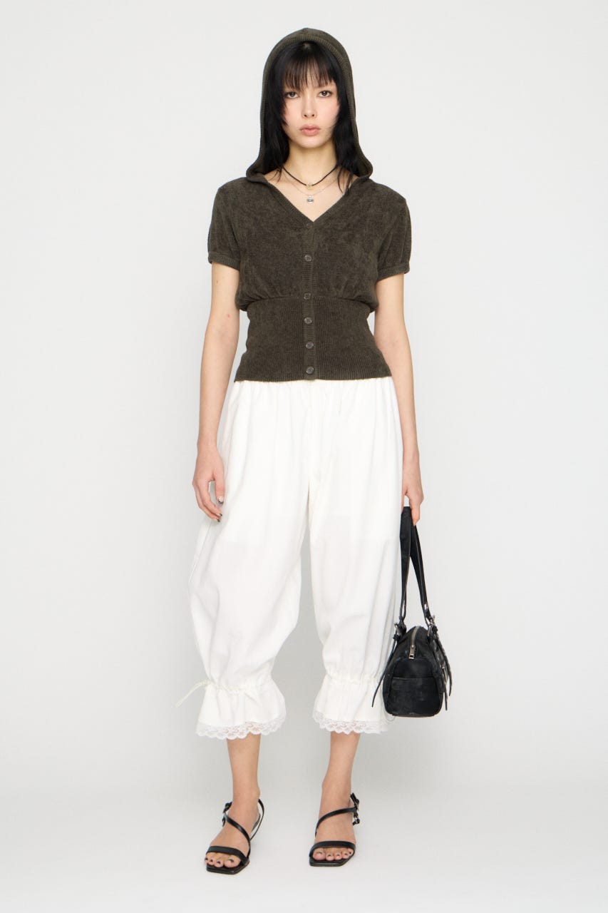 PUFF SLEEVE HOODIE トップス C.GRY FREE