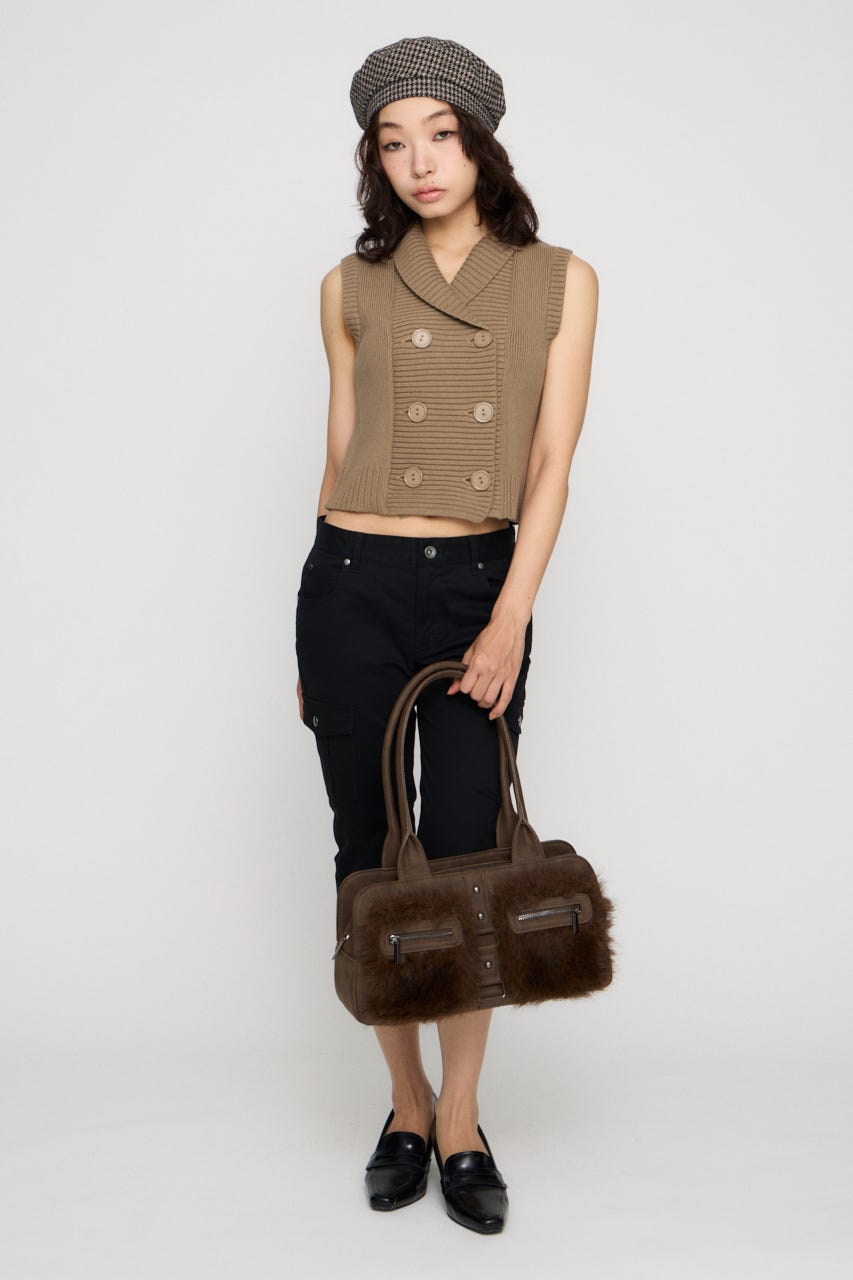 DOUBLE BUTTON KNIT ベスト BEG FREE