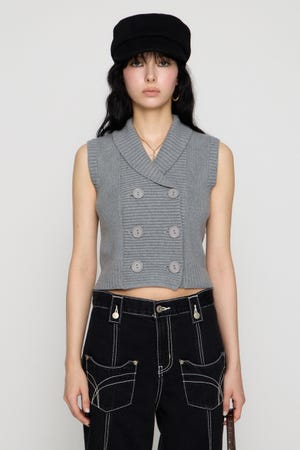 DOUBLE BUTTON KNIT ベスト