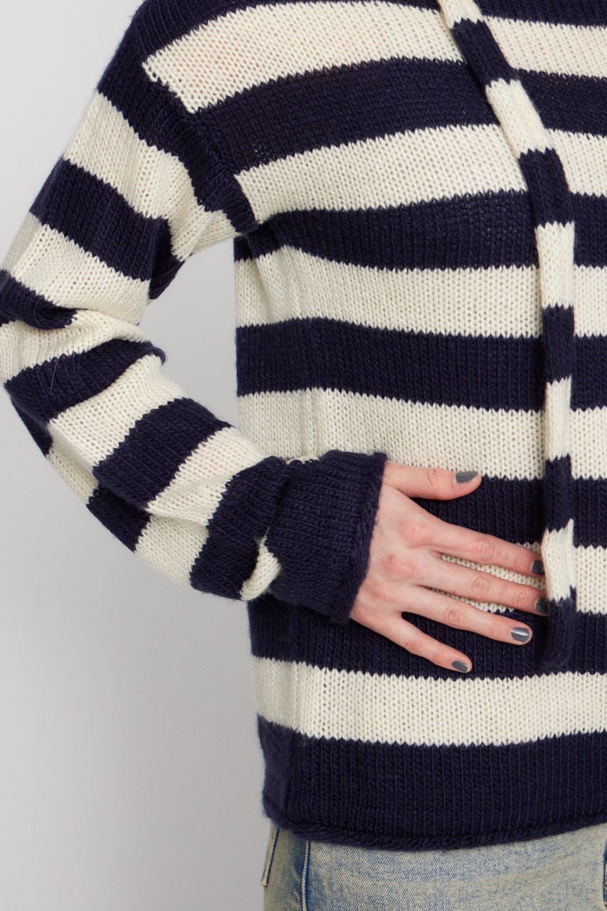 BORDER STOLE SET トップス NVY FREE