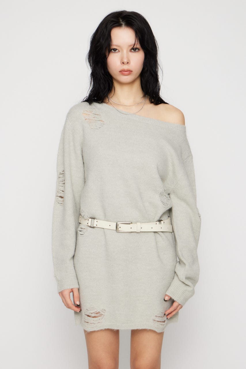 CRASH LOOSEY KNIT ワンピース L/GRY S