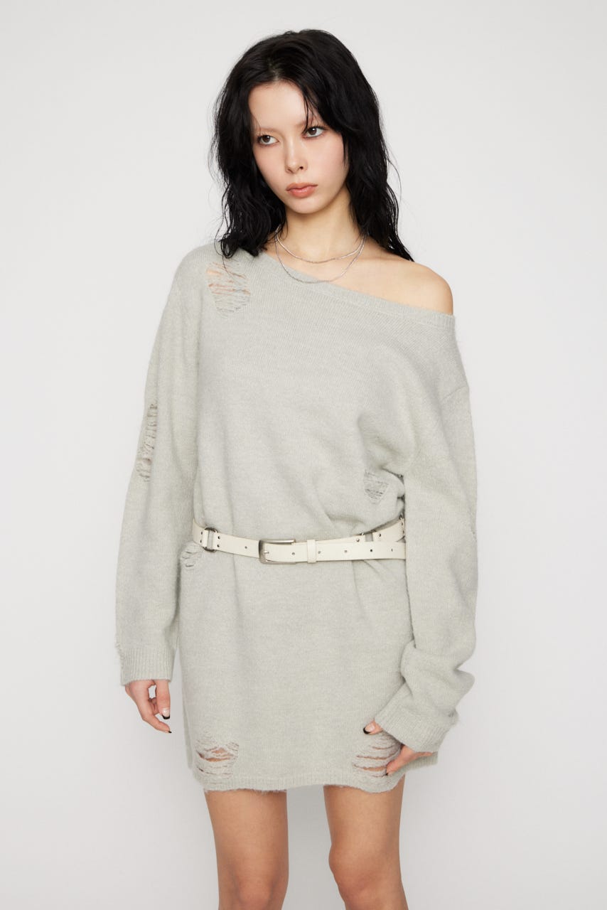 CRASH LOOSEY KNIT ワンピース L/GRY S