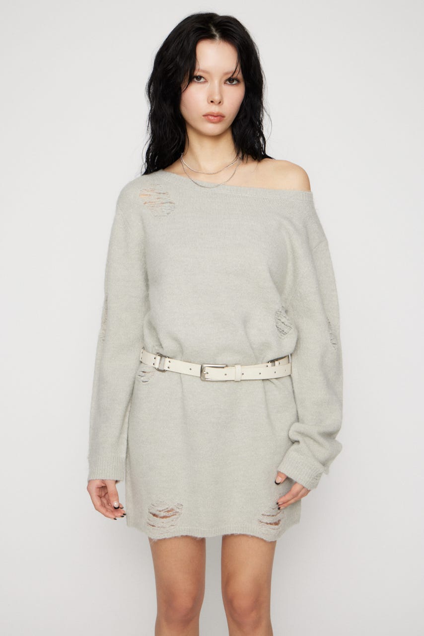 CRASH LOOSEY KNIT ワンピース L/GRY S