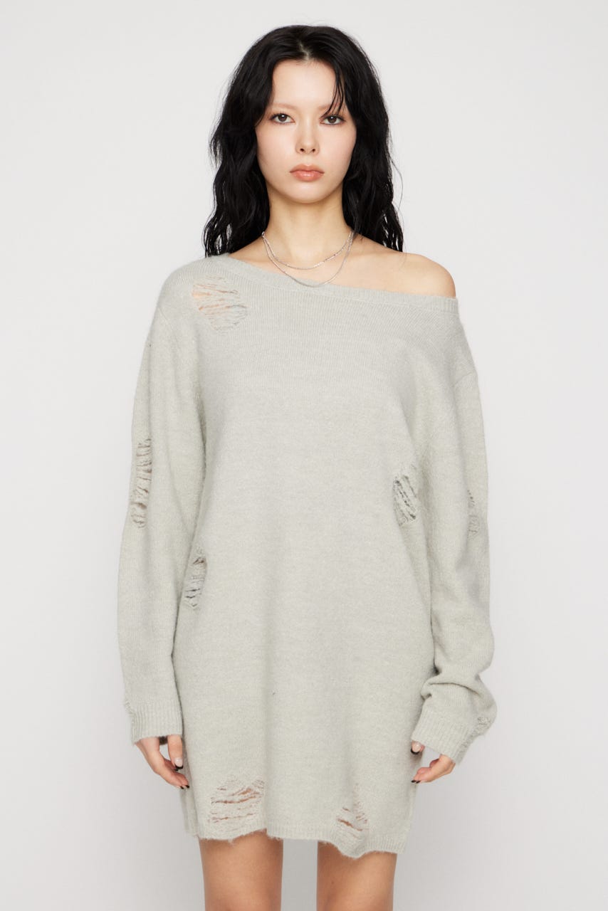 CRASH LOOSEY KNIT ワンピース L/GRY S